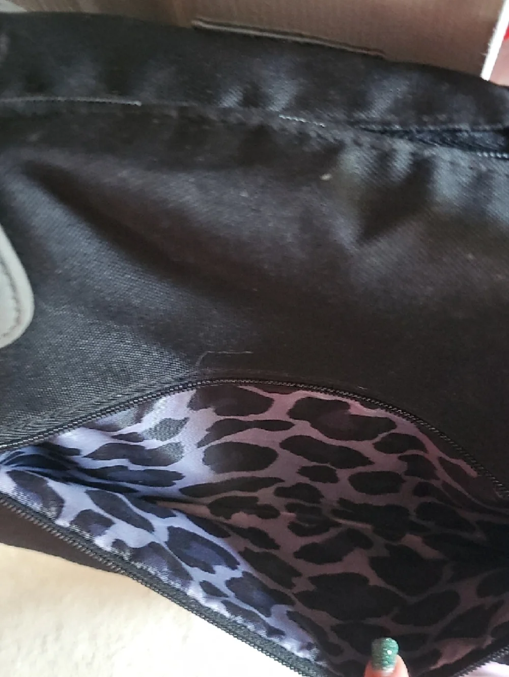TRULY Black and Gray Baby Bag Tote